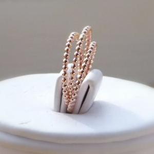 One 1.5mm 14k Rose Gold Filled Dotted Handmade..